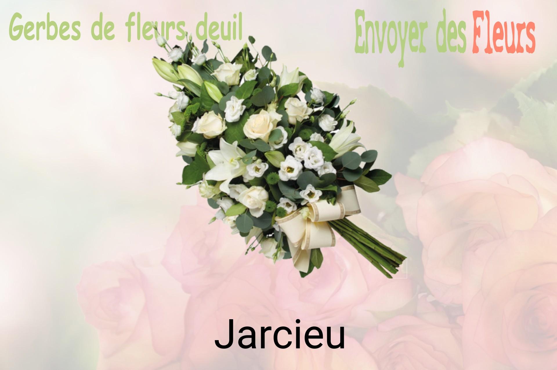 Gerbe de fleurs de deuil livrée à Jarcieu